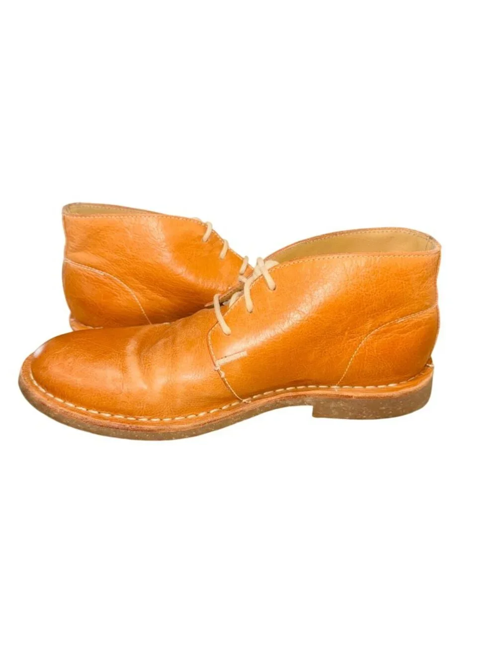 Cole Haan Glenn Cognac Leather Chukka Boots Amber Tan 8 Luxury Office City Money